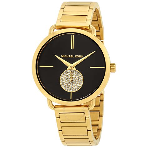 michael kors portia black dial ladies watch|Michael Kors Portia Women's Watch, Stainless Steel Bracelet .